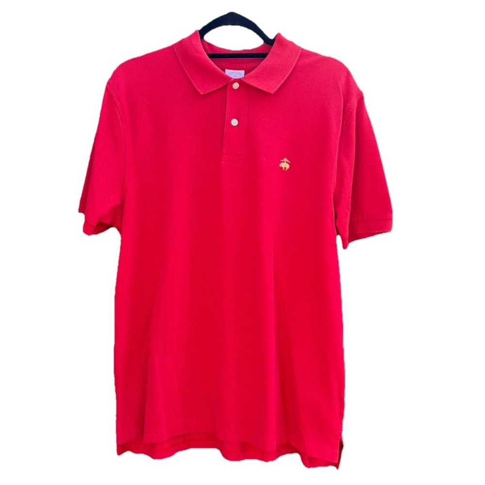 Brooks Brothers Polo Shirt Mens Size Medium Red Casual Short Sleeve